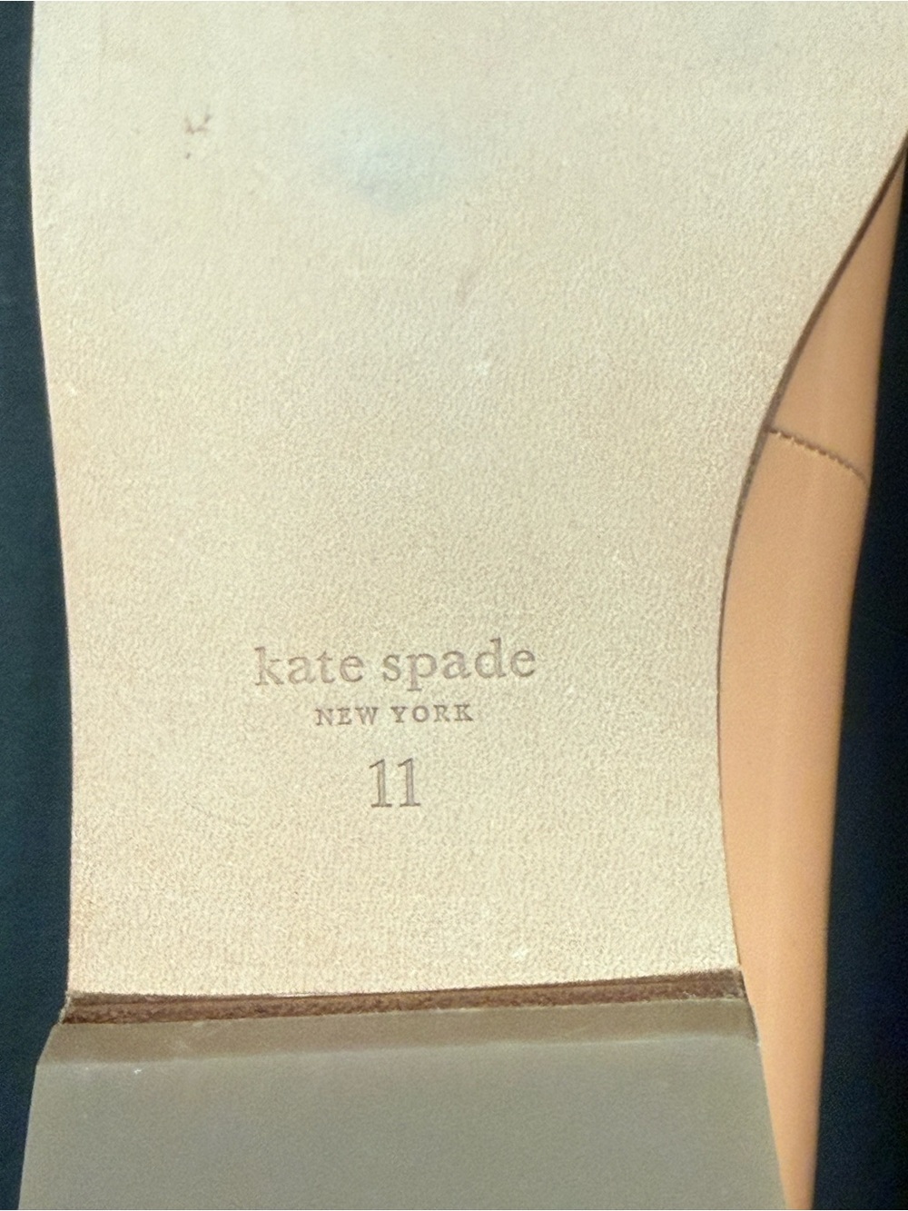 kate spade Beige Bow Leather Loafers Size 11 NEW - Picture 11 of 13